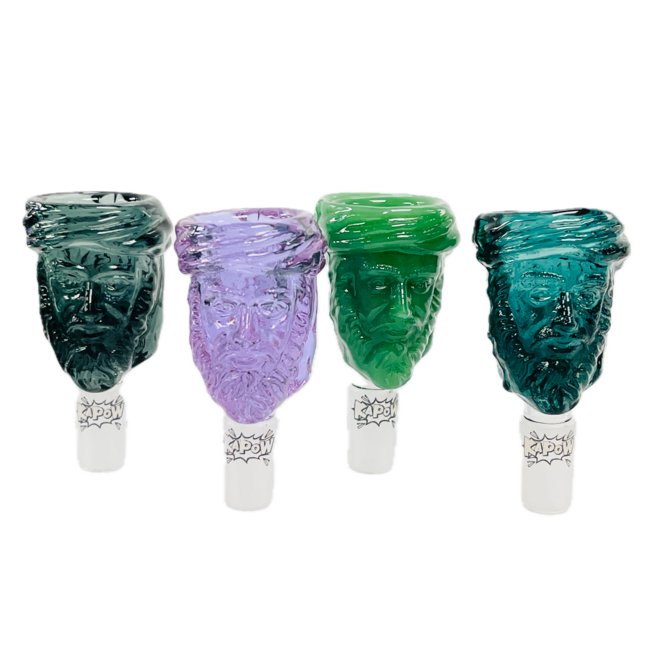 KAPOW KAPOW UNCLE BEARD 14MM GLASS BOWL-CC307