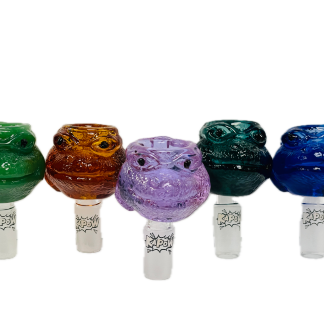 KAPOW KAPOW FROG HEAD 14MM GLASS BOWL-CC465