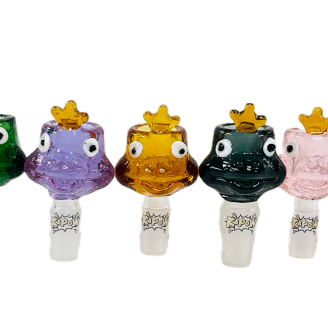 KAPOW KAPOW FROG CARTOON 14MM GLASS BOWL-CC469