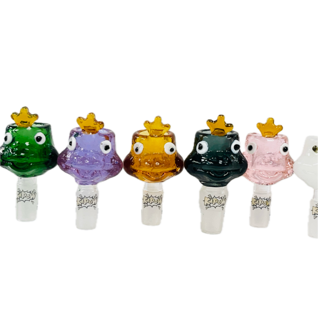 KAPOW KAPOW FROG CARTOON 14MM GLASS BOWL-CC469
