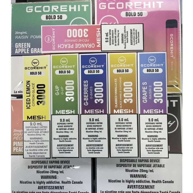 GCOREHIT GCOREHIT DISPOSABLE DEVICE 3000 PUFFS