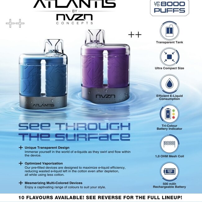 NVZN ATLANTIS BY NVZN 8000 PUFFS