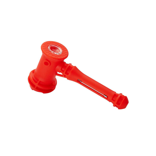 SILICONE HAMMER HAND PIPE WITH DAB TOOL