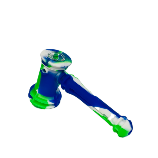 SILICONE HAMMER HAND PIPE WITH DAB TOOL