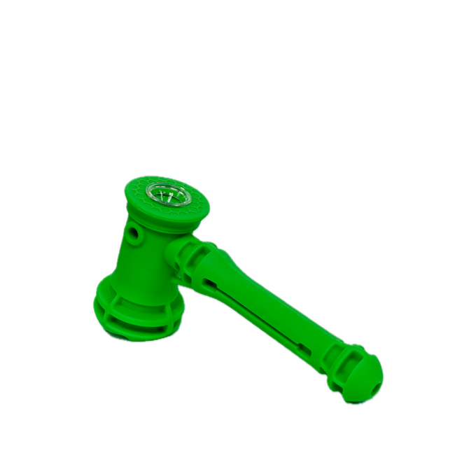 SILICONE HAMMER HAND PIPE WITH DAB TOOL