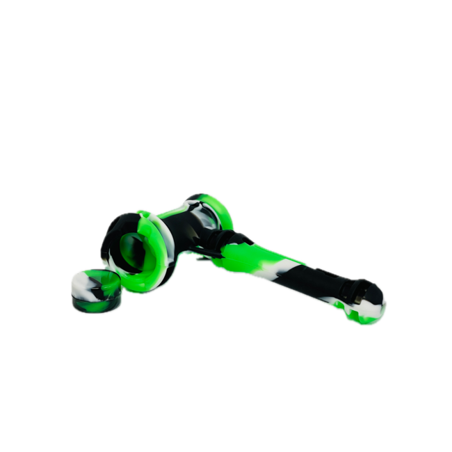 SILICONE HAMMER HAND PIPE WITH DAB TOOL