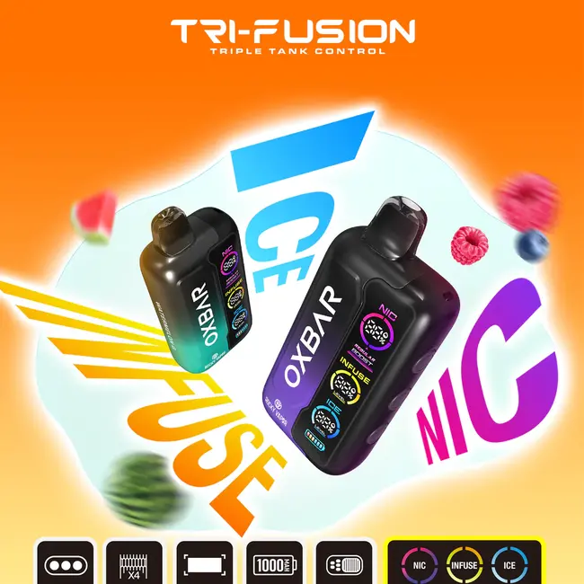 OXBAR ROCKY VAPOR OXBAR TRI FUSION  DISPOSABLE