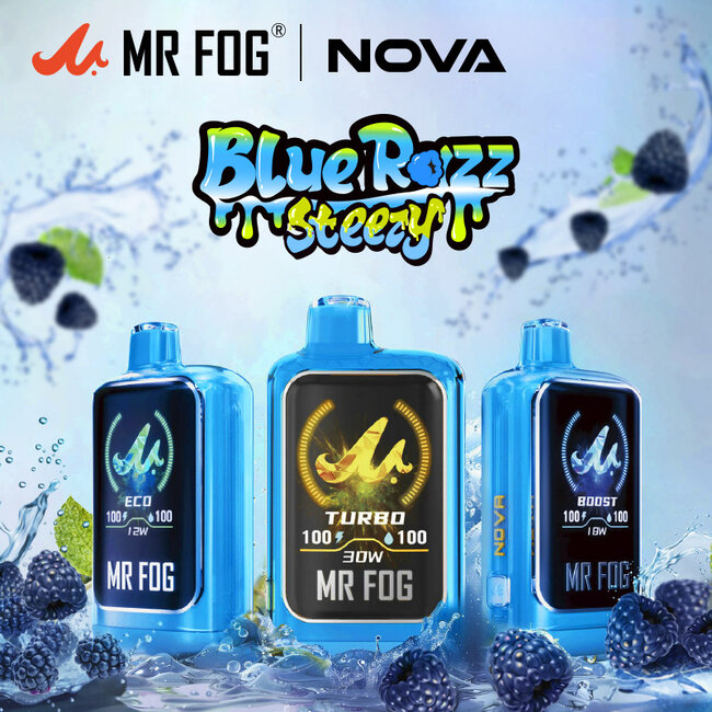 MR FOG MR FOG NOVA BLUE RAZZ STEEZY 36K DISPOSABLE