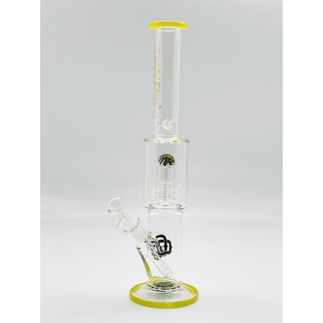 CRYSTAL GLASS 15'' MATRIX PERC GLASS BONG-C4039