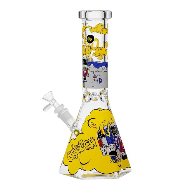 CHEECH GLASS 12'' 7MM SMOKEY CAMPER DECAL BEAKER-CH 298