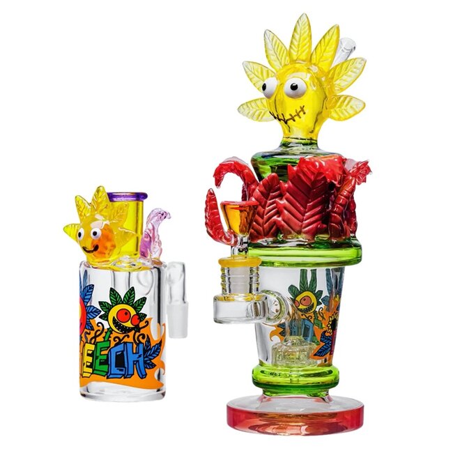 CHEECH GLASS 11.5'' SUNFLOWER ORANGE DAB RIG-CHE-327