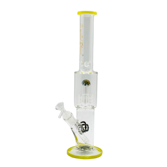 CRYSTAL GLASS 15'' MATRIX PERC GLASS BONG-C4039