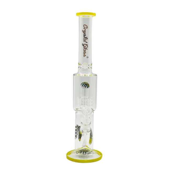 CRYSTAL GLASS 15'' MATRIX PERC GLASS BONG-C4039