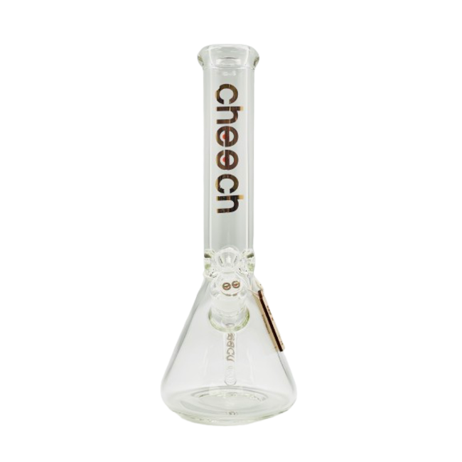 CHEECH GLASS GOLD LOGO BEAKER BONG -CA-JJ-4