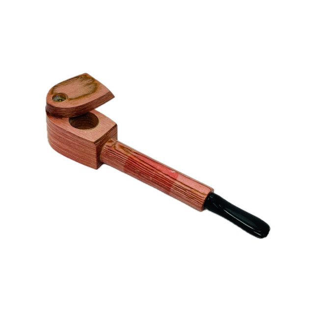 4.5'' SWIVEL LID EXOTIC WOOD PIPE