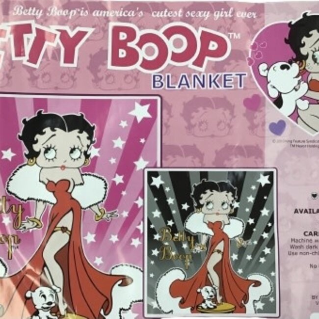 BLACK  BETTY BOOP  LUXURY BLANKET QUEEN