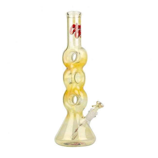 CHEECH & CHONG CHEECH & CHONG GLASS 16" TALL COLOUR CHANGE MOE MONEY TUBE TRIPLE DONUT-CC116CC
