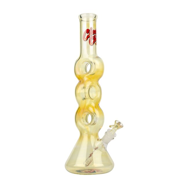 CHEECH & CHONG CHEECH & CHONG GLASS 16" TALL COLOUR CHANGE MOE MONEY TUBE TRIPLE DONUT-CC116CC