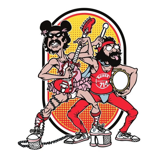 CHEECH & CHONG CHEECH & CHONG GLASS 15" TALL  EARACHE BEAKER TUBE-CC143