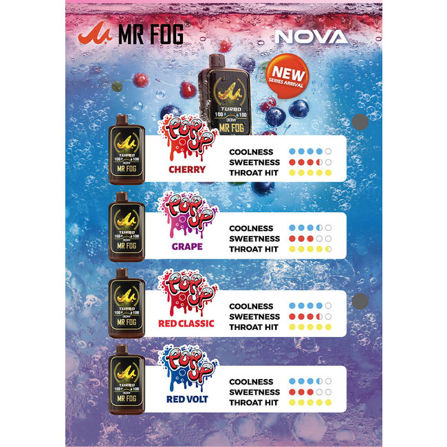 MR FOG MR FOG  NOVA POP-UP 36K DISPOSABLE