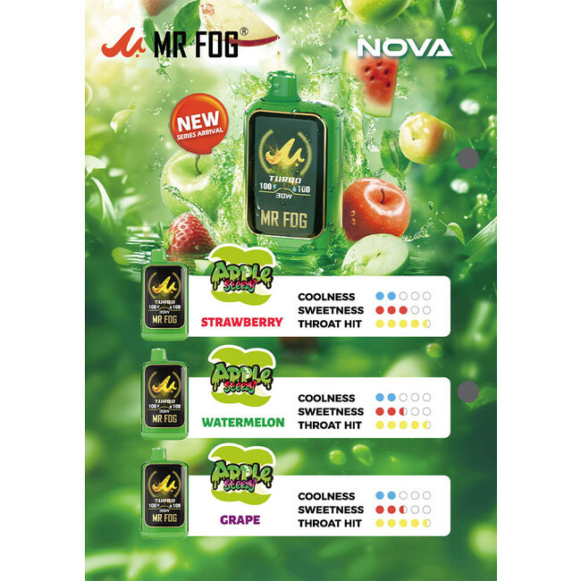 MR FOG MR FOG NOVA  APPLE STEEZY 36K DISPOSABLE
