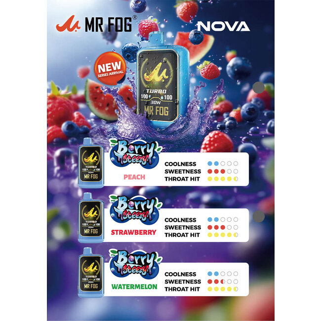 MR FOG MR FOG NOVA BERRY STEEZY 36K DISPOSABLE