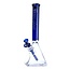 HOSS GLASS 14'' HOSS GLASS PYRAMID W/COLORED TOP TUBE BONG -H085