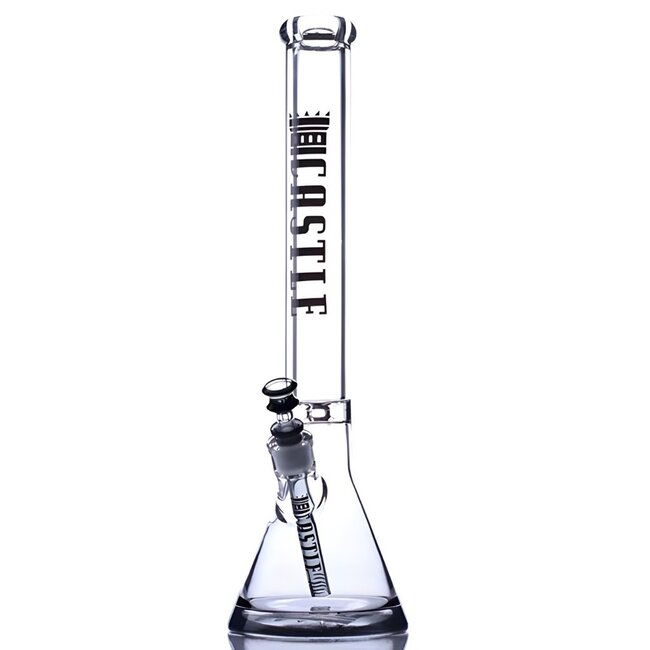 CASTLE GLASS 18'' 9MM COLOR LOGO CASTLE GLASS BONG-C-001B
