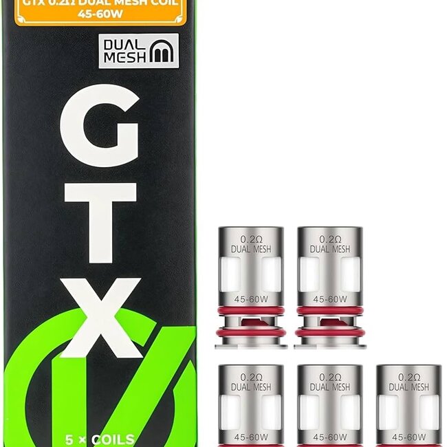 VAPORESSO VAPORESSO GTX 0.2 OHM REPLACEMENT MESH COIL DUAL MESH 60-75W(5 PACK)