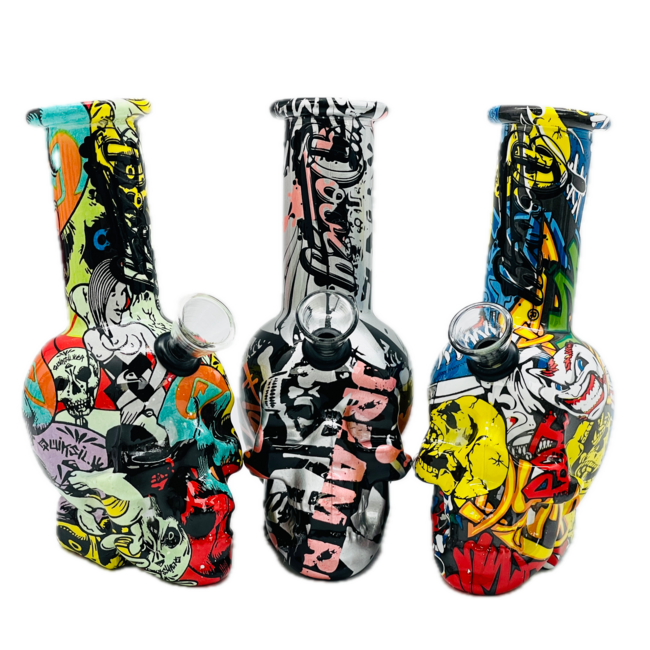 DOOZY 6'' SKULL MINI POCKET BONG
