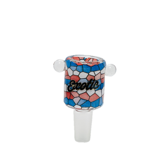 EXOTIC 14MM MOSAIC  GRAFFITI GLASS BOWL-CC22