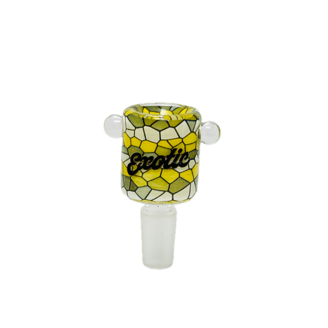 EXOTIC 14MM MOSAIC  GRAFFITI GLASS BOWL-CC22