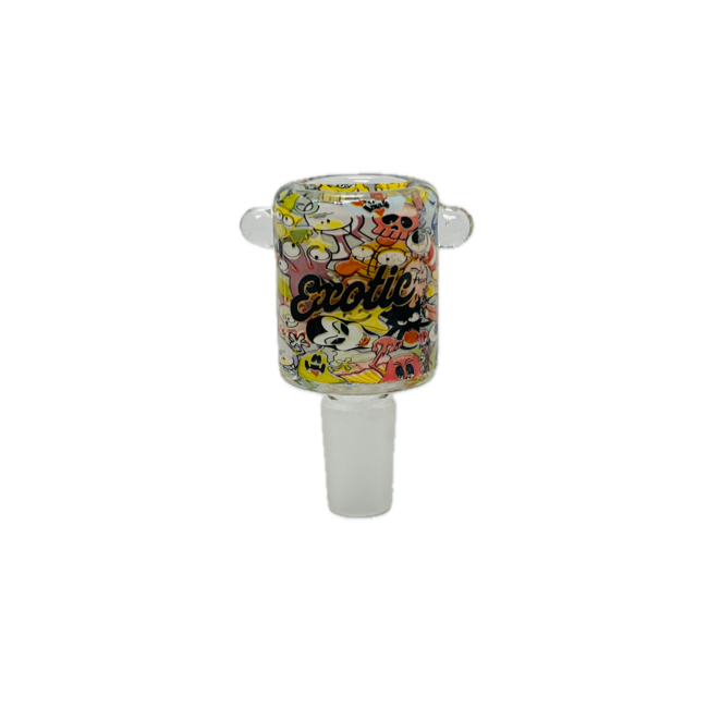 EXOTIC 14MM GRAFFITI MONSTER GLASS BOWL-CC23