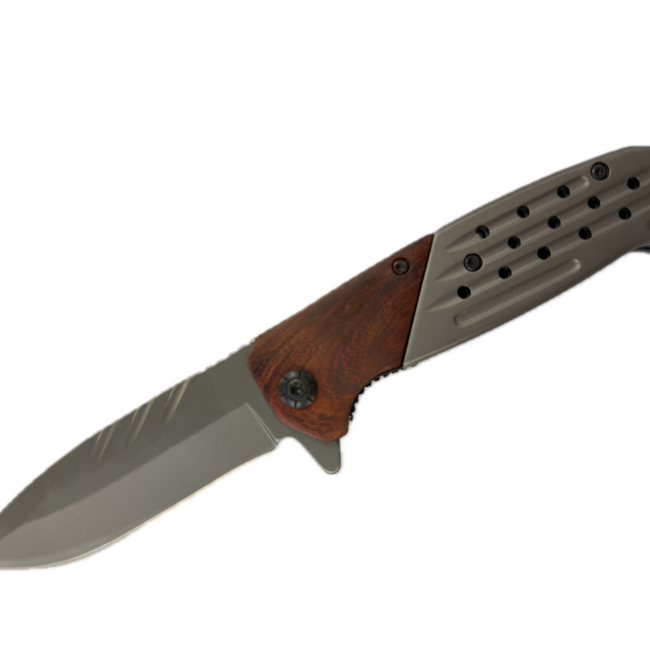 WOOD&STEEL FOLDING POCKET  KNIFE-ZH484