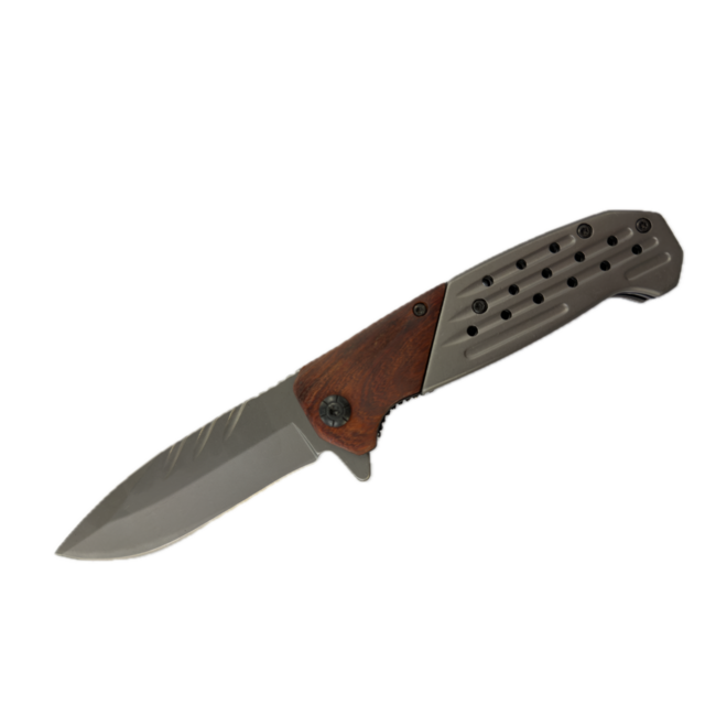 WOOD&STEEL FOLDING POCKET  KNIFE-ZH484
