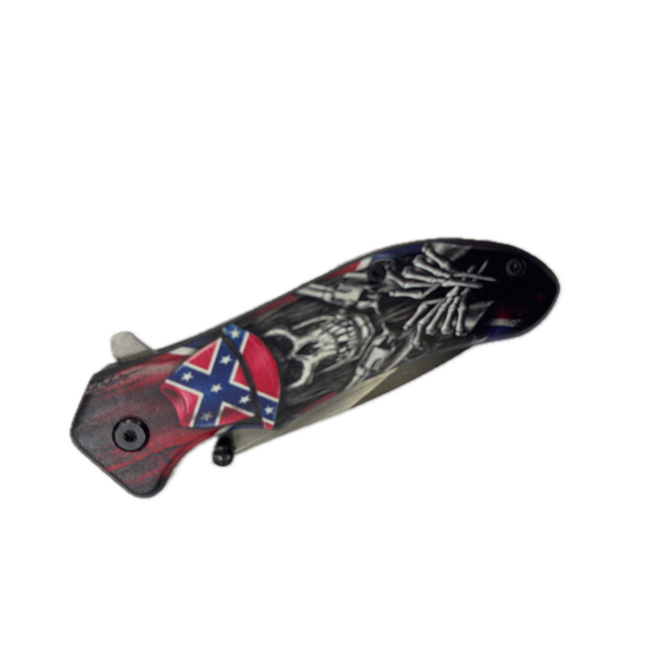 SKULL REBEL GRAPHIC FOLDING POCKET  KNIFE-JZ051