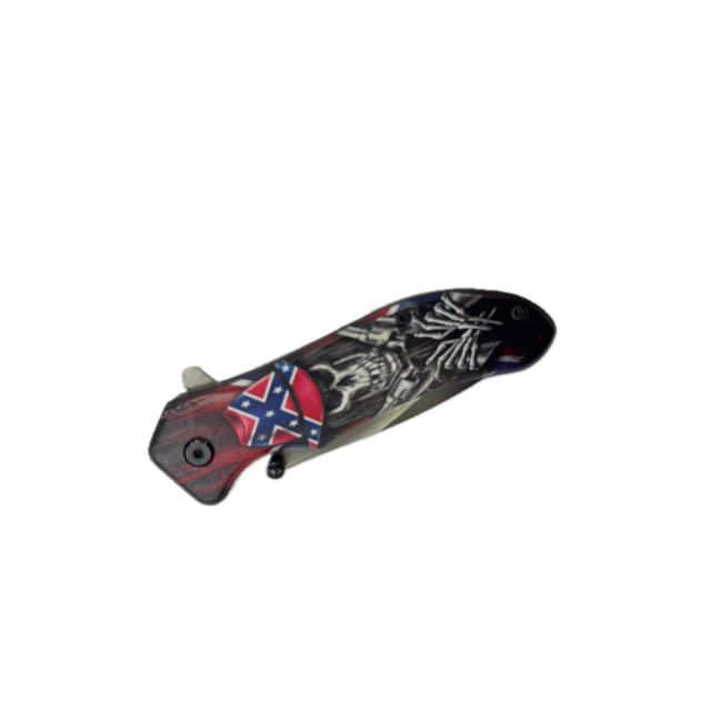 SKULL REBEL GRAPHIC FOLDING POCKET  KNIFE-JZ051