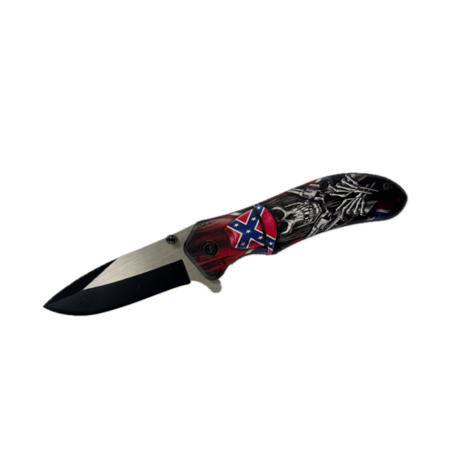 SKULL REBEL GRAPHIC FOLDING POCKET  KNIFE-JZ051
