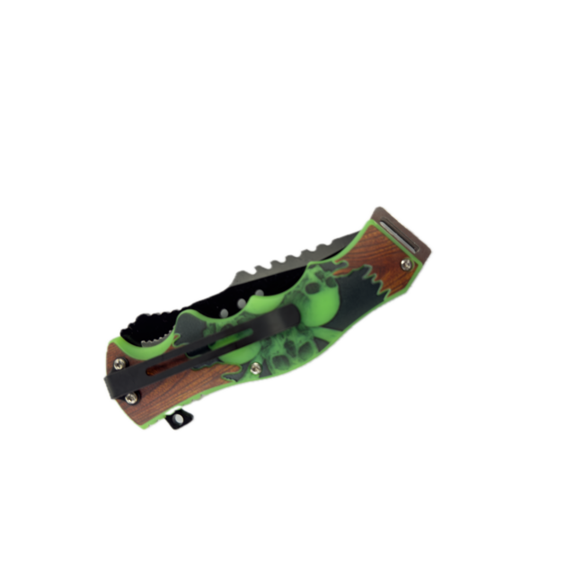 NEON SKULL FOLDING POCKET KNIFE-JZ680-2