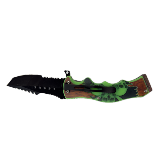 NEON SKULL FOLDING POCKET KNIFE-JZ680-2