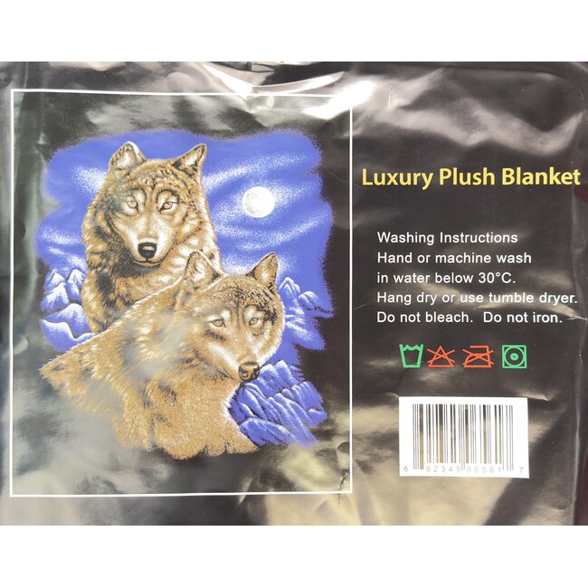 TWO WOLF  LUXURY BLANKET QUEEN