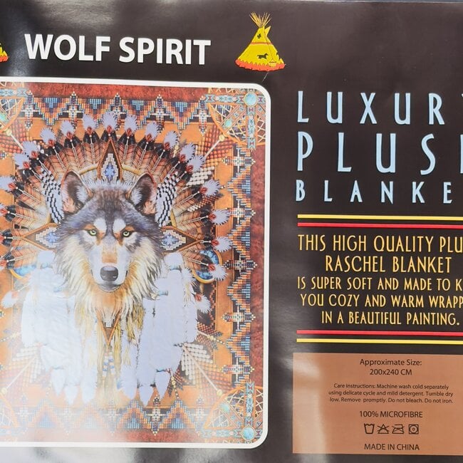 WOLF SPIRIT LUXURY BLANKET QUEEN