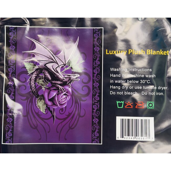 PURPLE DRAGON LUXURY BLANKET QUEEN