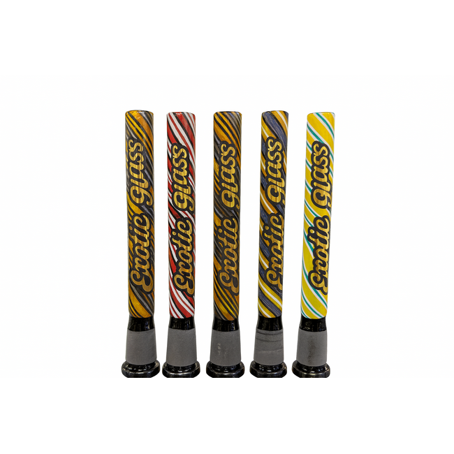 EXOTIC 6.5'' ZIG-ZAG  EXOTIC GLASS DOWNSTEM-CW44