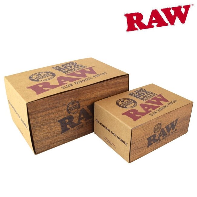RAW RAW WOODEN SLIDE BOX