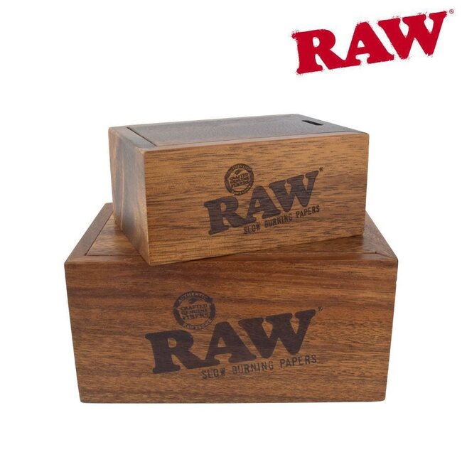RAW RAW WOODEN SLIDE BOX