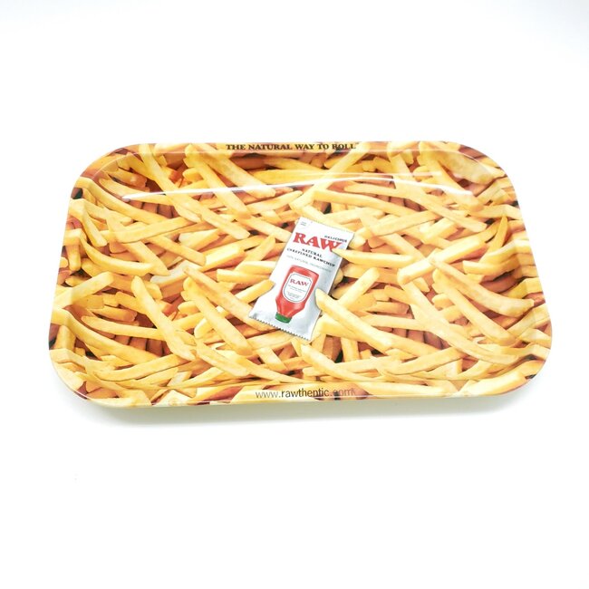 RAW RAW FRENCH FRIES ROLLING TRAY TIN SMALL
