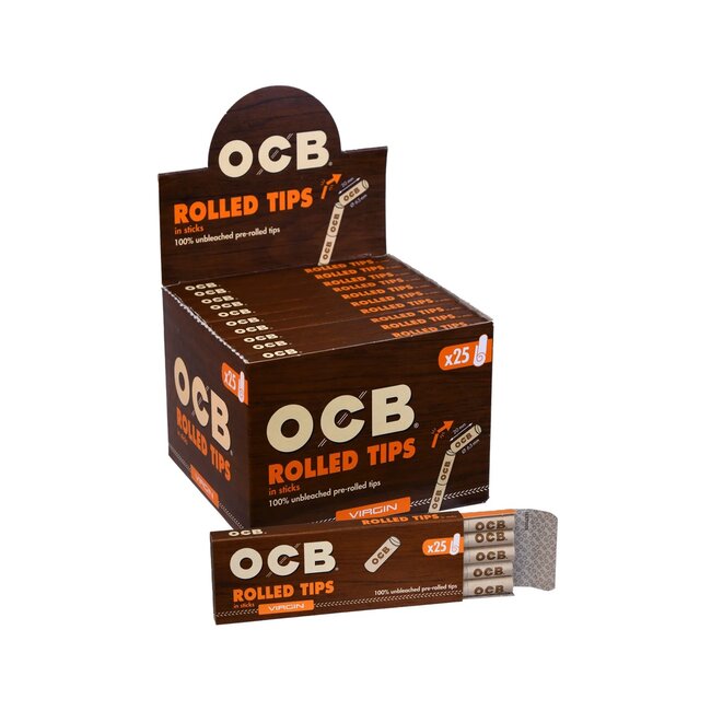 OCB OCB UNBLEACHED PRE ROLLED TIPS-VIRGIN