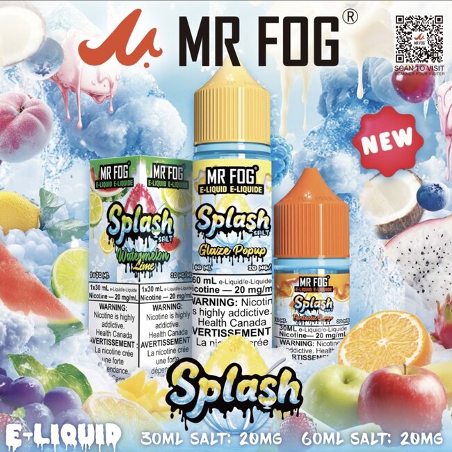 MR FOG SPLASH MR FOG JUICE SPLASH  SALT NIC
