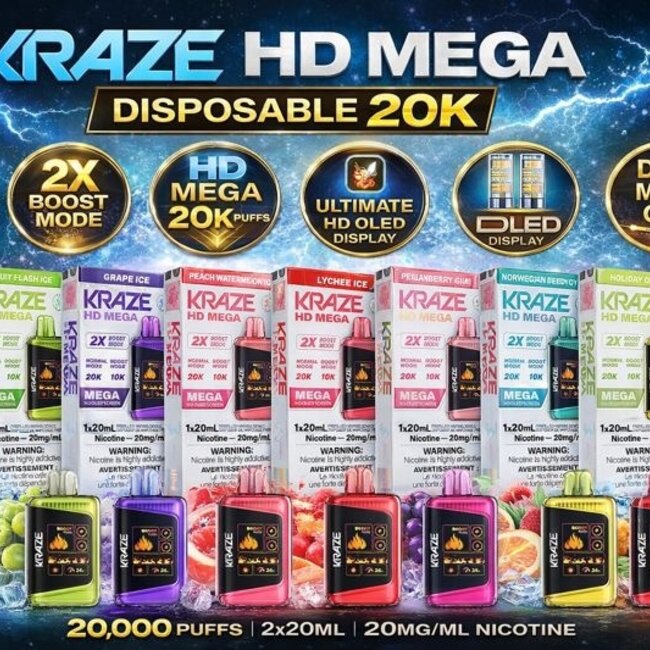 KRAZE KRAZE HD MEGA DISPOSABLE 20K